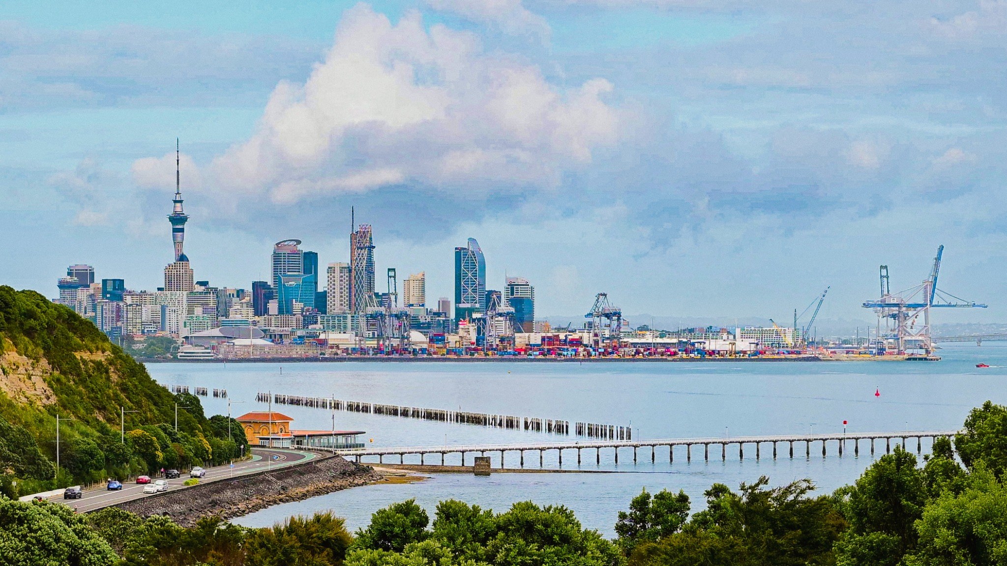 Auckland skyline and waterfront